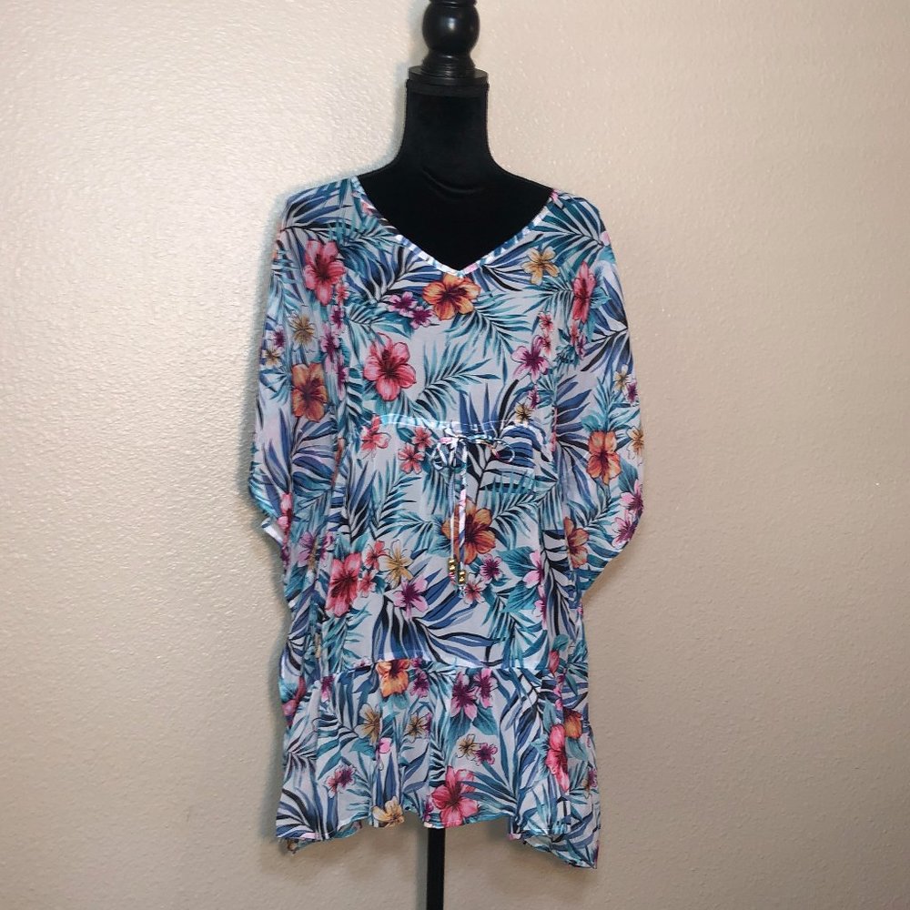 Time and Tru Swim Suit Sheer Coverup